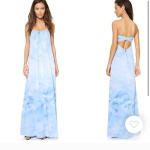 Alice and Olivia Maisie Sweetheart Maxi Dress in Ombre Cloud